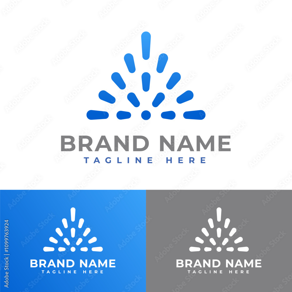 Obraz premium Abstract triangle lines logo symbol icon flat stock vector design