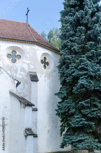 The fortified church of Prejmer, Romania. Southeastern Transylvania has one of the highest numbers of still-existing fortified churches, built during the 13th to 16th centuries photo