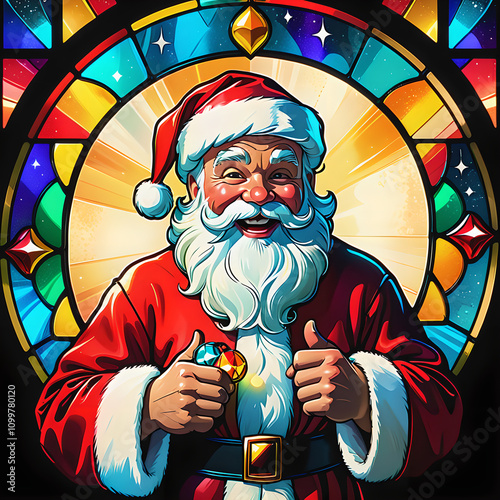 Retro Santa: Classic Comic Book Holiday Cheer photo