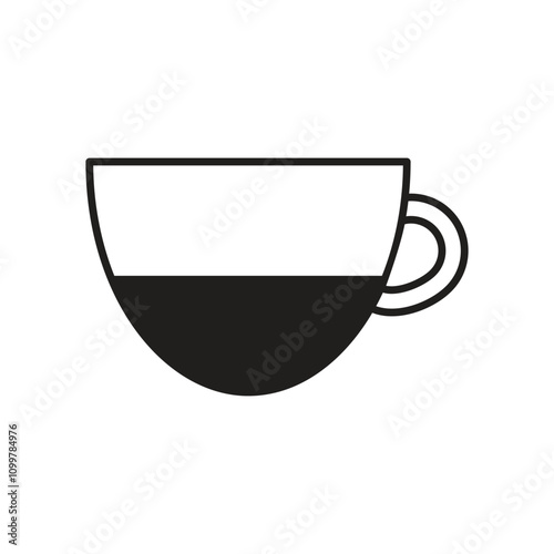 flat white glyph icon with white background vector stock illustration
