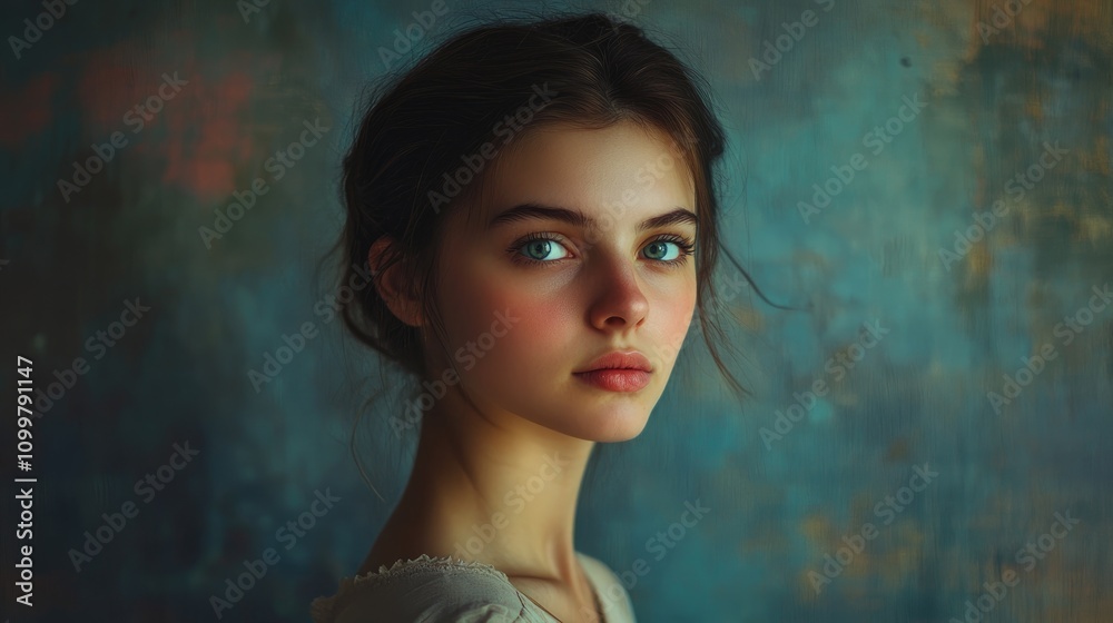 Fototapeta premium Delicate portrait of a lovely young woman