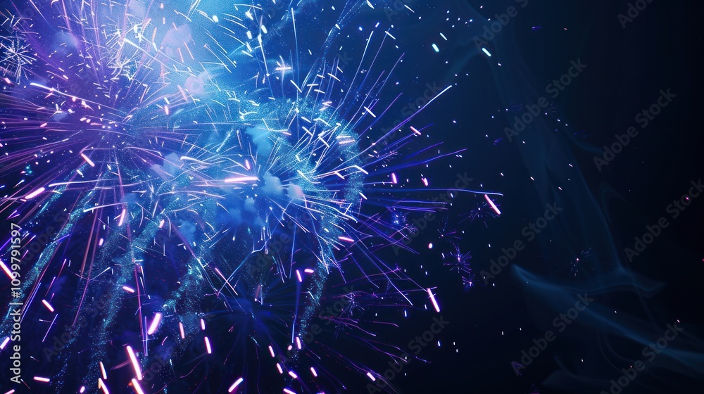 Fototapeta premium Nighttime Fireworks Display