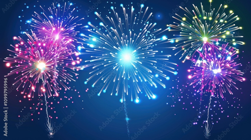 Fototapeta premium Colorful Fireworks Display