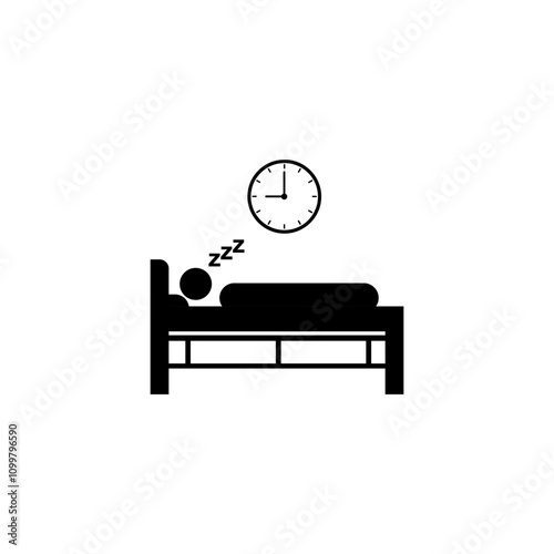 Sleep Icon of Nutrition and Diet, Healthy food and Detox Diet Vector Icons