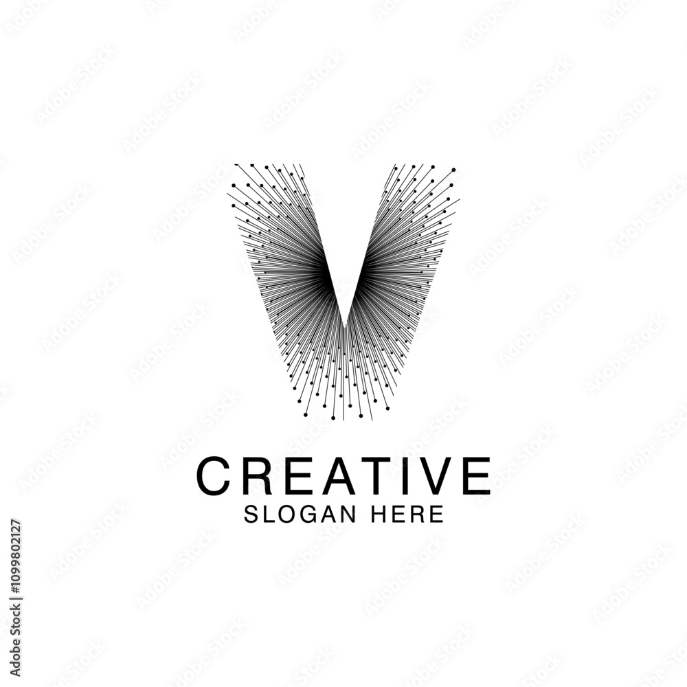 Unique Modern Creative elegant letter V logo Abstract template Design. Premium Monogram Vector