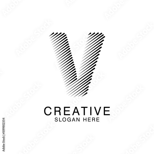 Obraz na płótnie Unique Modern Creative elegant letter V logo Abstract template Design. Premium Monogram Vector w salonie