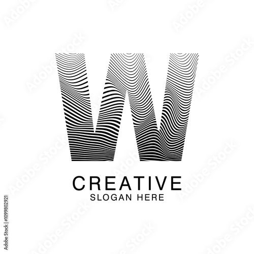 Obraz na płótnie Unique Modern Creative elegant letter W logo Abstract template Design. Premium Monogram Vector w salonie