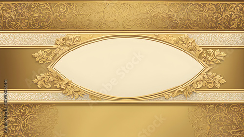 Gold Floral Frame Design