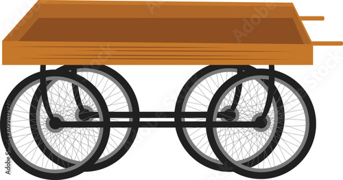 Indian Vegetable Selling Cart Vector Illustration