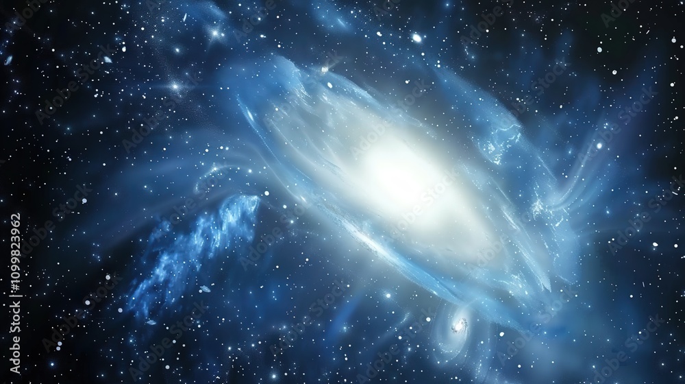 Obraz premium Big Bang colorful space galaxy fog cloud nebula. Universe science astronomy and stary night cosmos mockup background. Supernova concept wallpaper