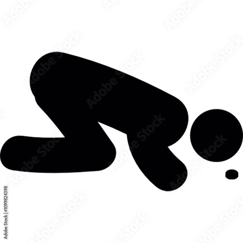 performing sujud on a turbah photo