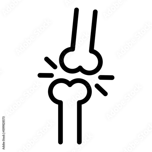 Dislocation icon. Vector line icon