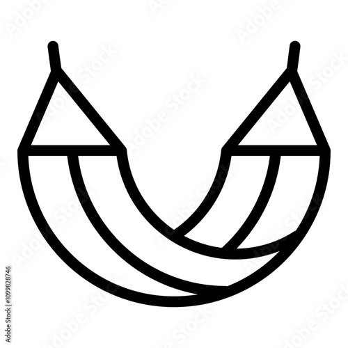 Hammock icon. Vector line icon
