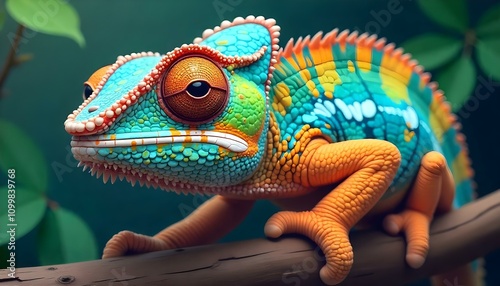 colorful chameleon