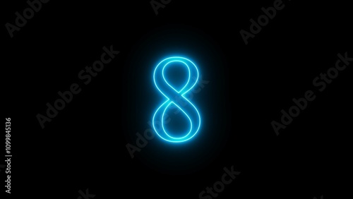 Wallpaper Mural Blue neon countdown number illustration. Torontodigital.ca