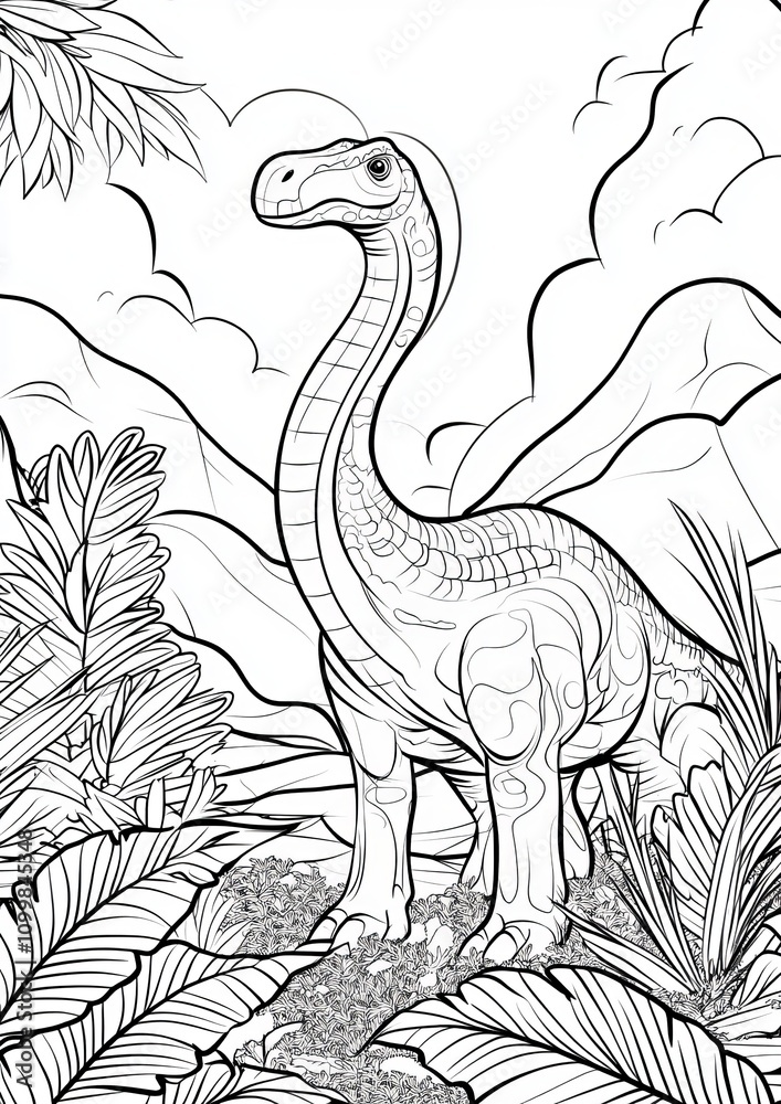Fototapeta premium Dinosaur Coloring page
