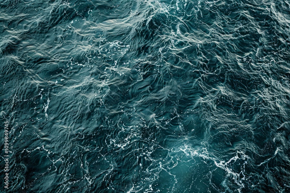 Fototapeta premium Waves of water of the river and the sea. Detailed photo textured background