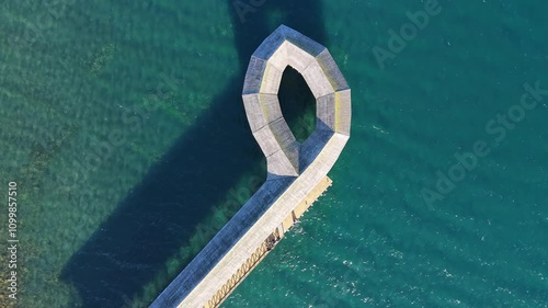 Aerial view of the coast of Llanquihue city