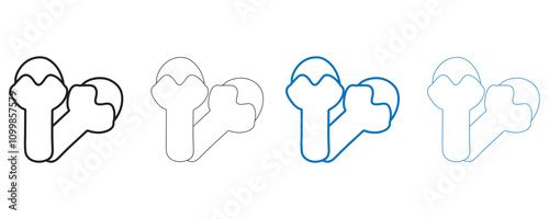 Cloves icon vector set, spicy cloves icon logo vector flat outline style illustration isolated on white background.