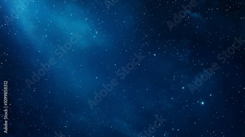 Deep space nebula with light beam.