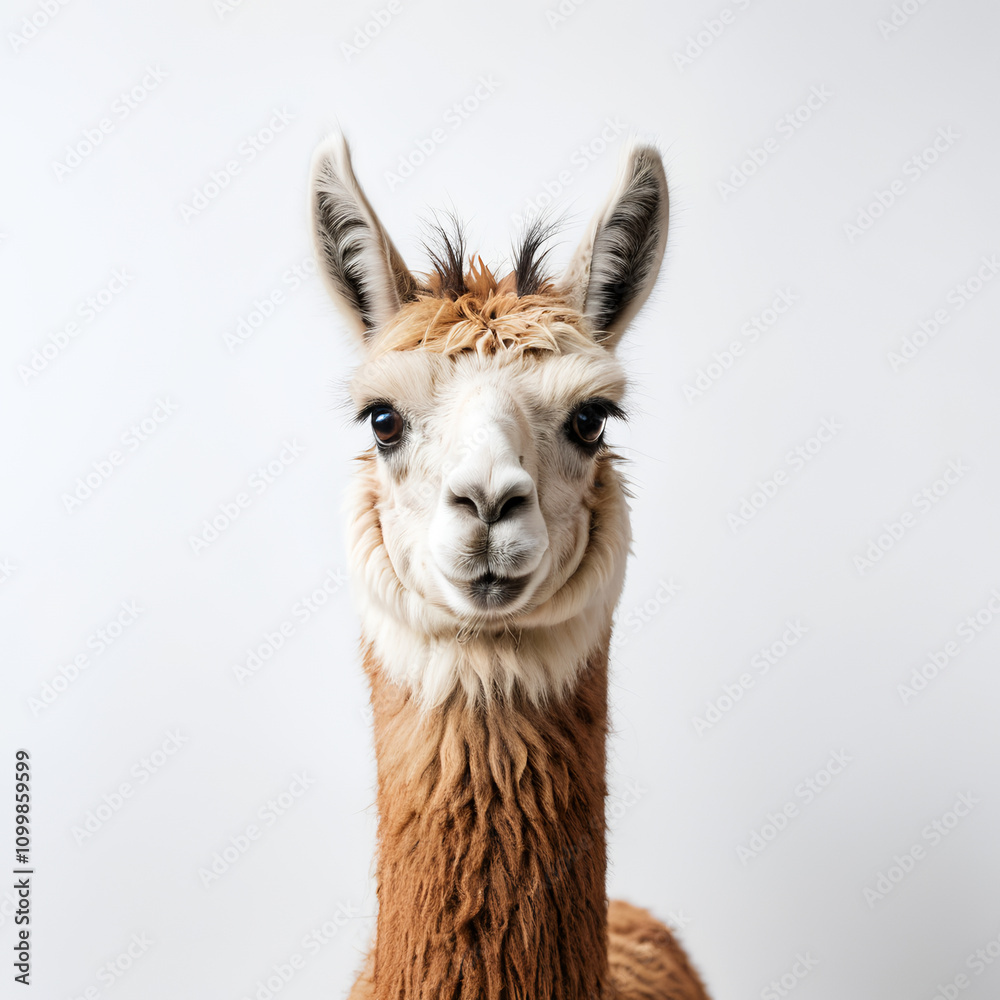 Fototapeta premium llama on white background