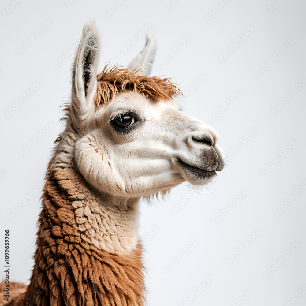 Obraz premium llama on white background