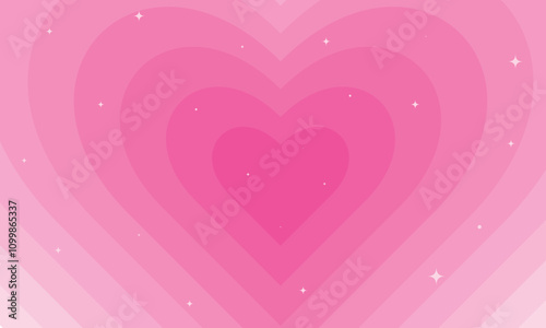Pink background with hearts
