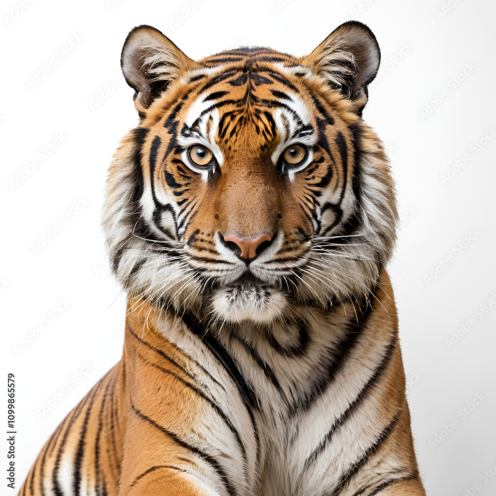 Obraz premium tiger on white background