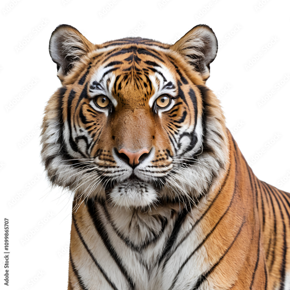 Fototapeta premium tiger on white background