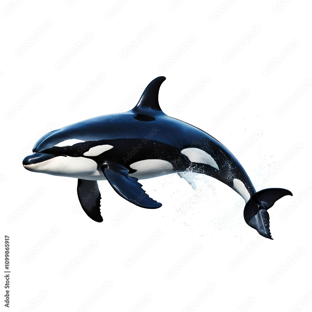 Obraz premium killer whale on white background