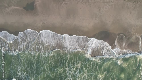 wave flowing on the shore