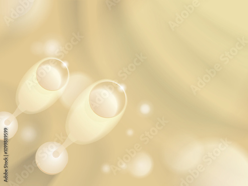 Daily A010 tablecloth with champagne shows the banquet atmosphere vector illustration graphic EPS 10
