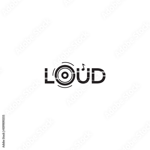 Loud and Speaker logo or wordmark design