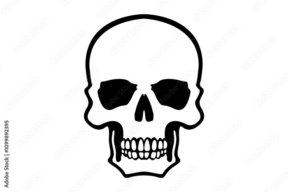 Fototapeta premium skull head silhouette