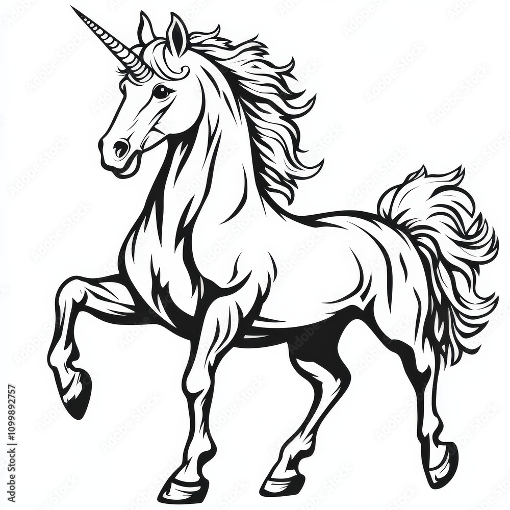 Obraz premium Unicorn SVG Design, Beautiful and Magical Unicorn Illustration