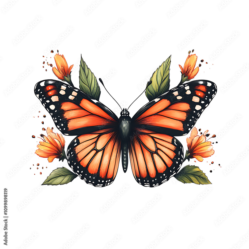 Obraz premium butterfly isolated on white background