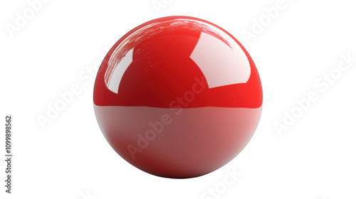 red exercise ball isolated on white background