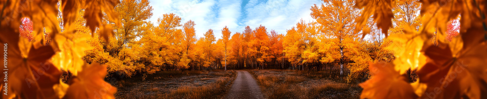 Fototapeta premium autumn yellow dry