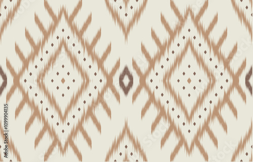 Geometric ethnic oriental ikat seamless pattern  color oriental. Aztec ornament print. Design for background ,curtain, carpet, wallpaper, clothing, wrapping, Batik, vector illustration.