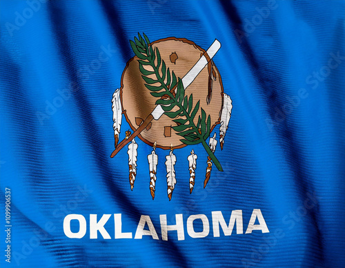 Flag of Oklahoma state of the United States. 7837 photo