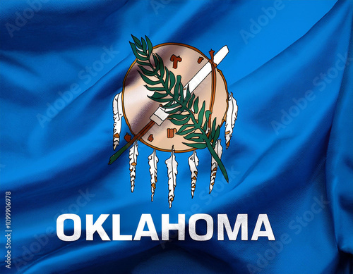 Flag of Oklahoma state of the United States. 7837 photo