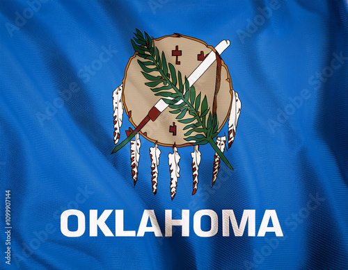 Flag of Oklahoma state of the United States. 7837 photo