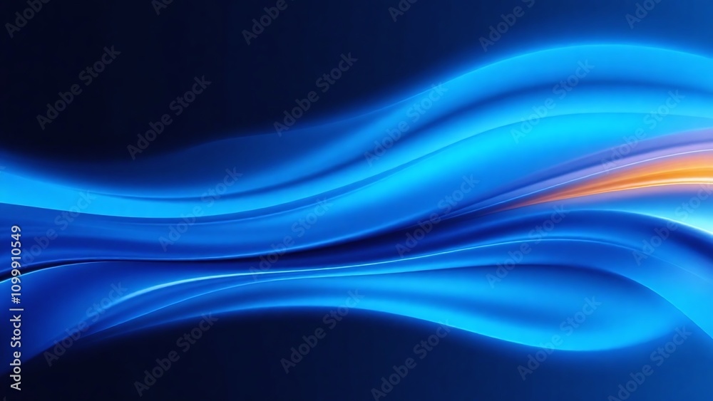 Fototapeta premium Blue color scheme with gradient effect and warm hue