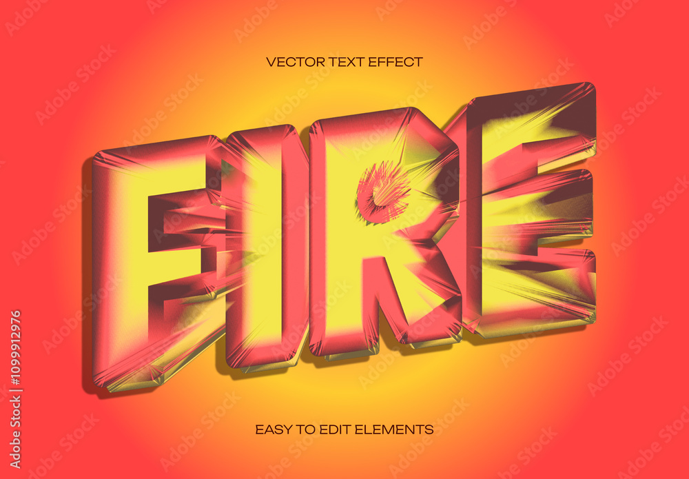 Fire Text Effect Design Stock Template | Adobe Stock
