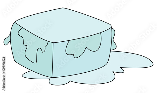 Ice isolated on a white background