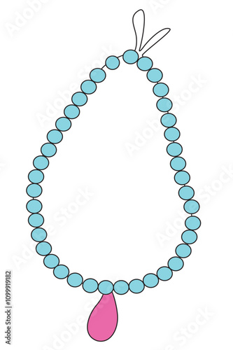 Prayer beads isolated on a white background