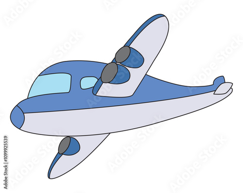 Airplane isolated on a white background