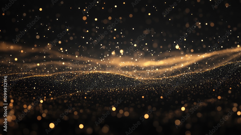 Fototapeta premium Abstract data cloud with points of light clustering together, visualizing data aggregation