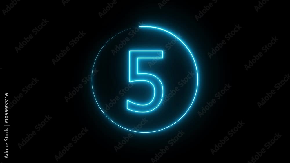 Neon countdown timer. Neon countdown timer.