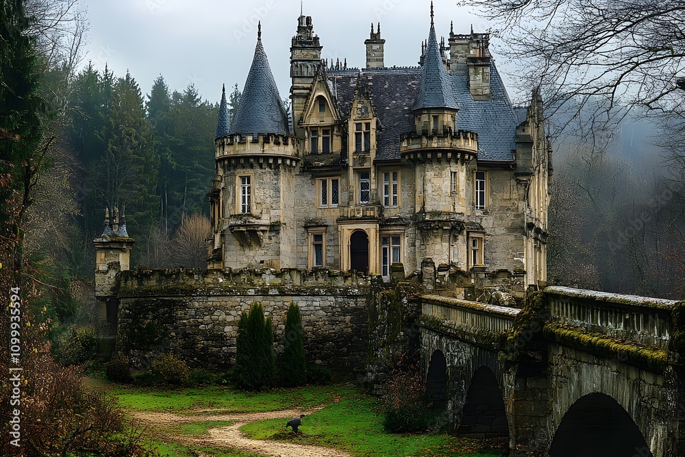 Obraz premium Enchanted Stone Castle